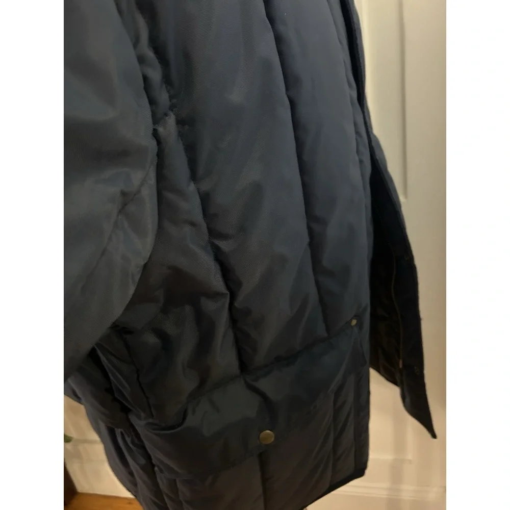 Vintage Samco Freezerwear Men's Jacket Sz 2X Large Navy Blue Faux Fur Made India